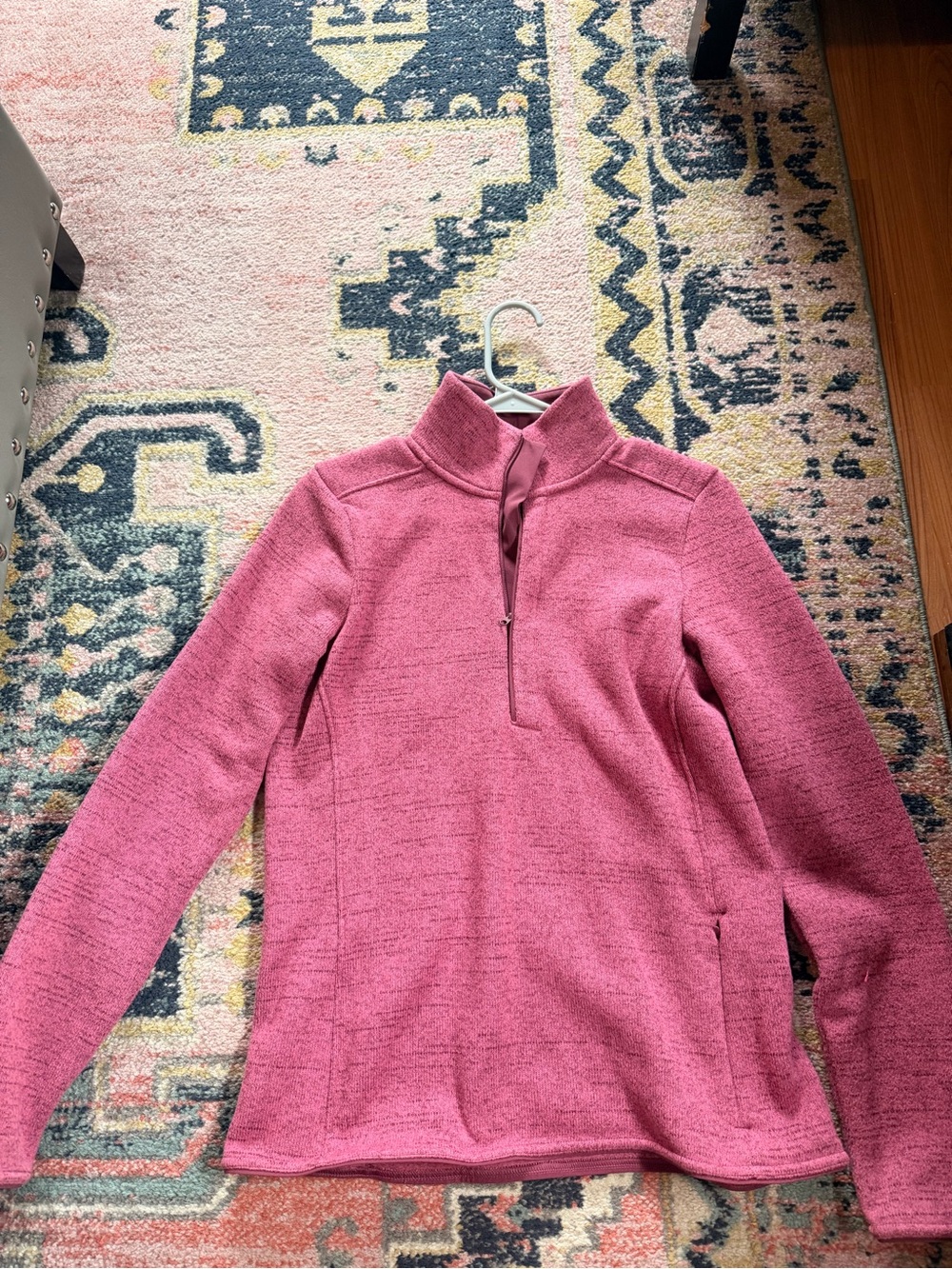 Under Armour Pink Quarter-Zip Pullover Sweatshirt
